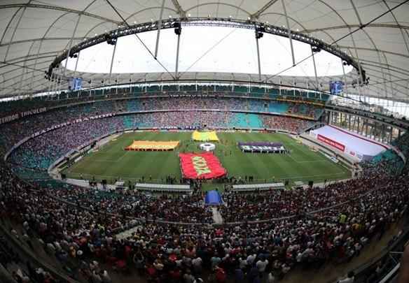 Imagens da inauguração da Arena Fonte Nova, na Bahia - Vanderlei Lima/AFP Photo