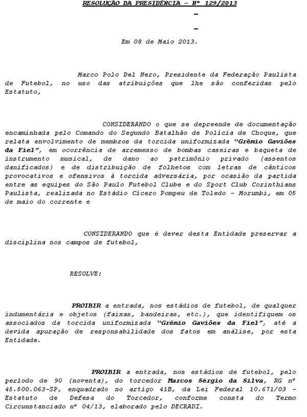 Federação Paulista de Futebol/Reprodução
