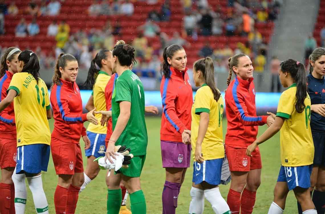 Seleo Brasileira conquista o penta no Torneio Internacional de Futebol Feminino, no Man Garrincha