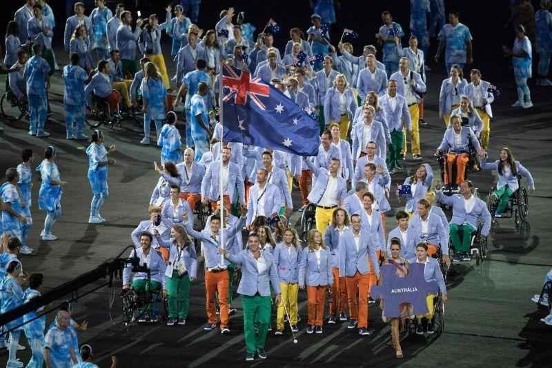 Desfile da delegao australiana