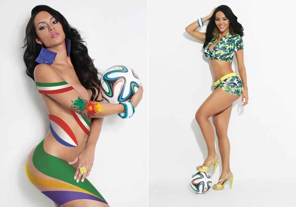 Aline Bernardes: A morena j causou um rebolio na Copa das Confederaes, quando foi eleita por uma revista a musa do evento-teste