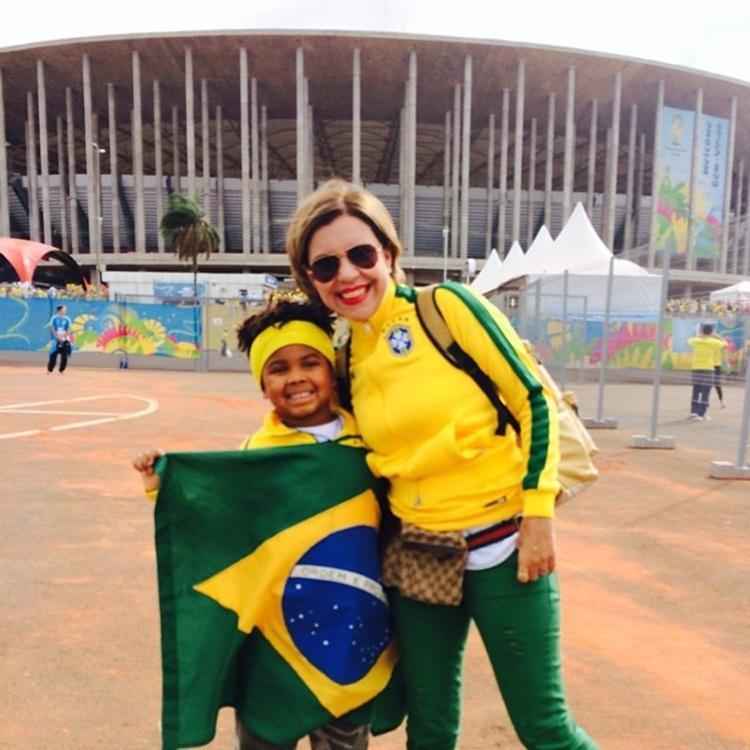 Astrid Fontenelle e o filho Gabriel