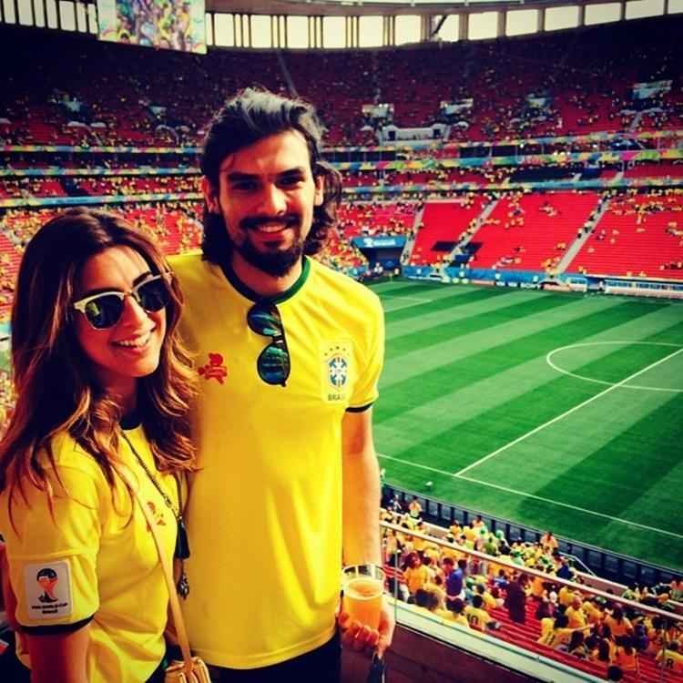 Fernanda Paes Leme com o irmo Alexandre Paes Leme