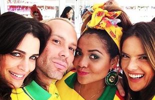 Gaby Amarantos com Fernanda Motta, Matheus Massafera e Alessandra Ambrsio