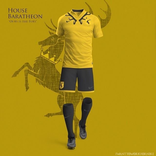 Uniforme da famlia Baratheon, cujo lema  'Nossa  a fria'