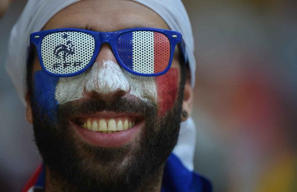 Torcida na partida entre Frana e Alemanha