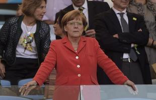 A chanceler da Alemanha Angela Merkel tambm presencia o jogo